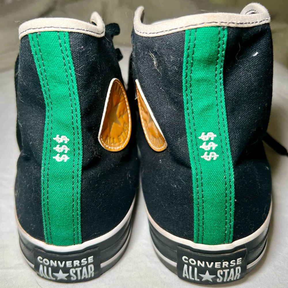 Custom Converse Chuck Taylor All Star shoes black & green